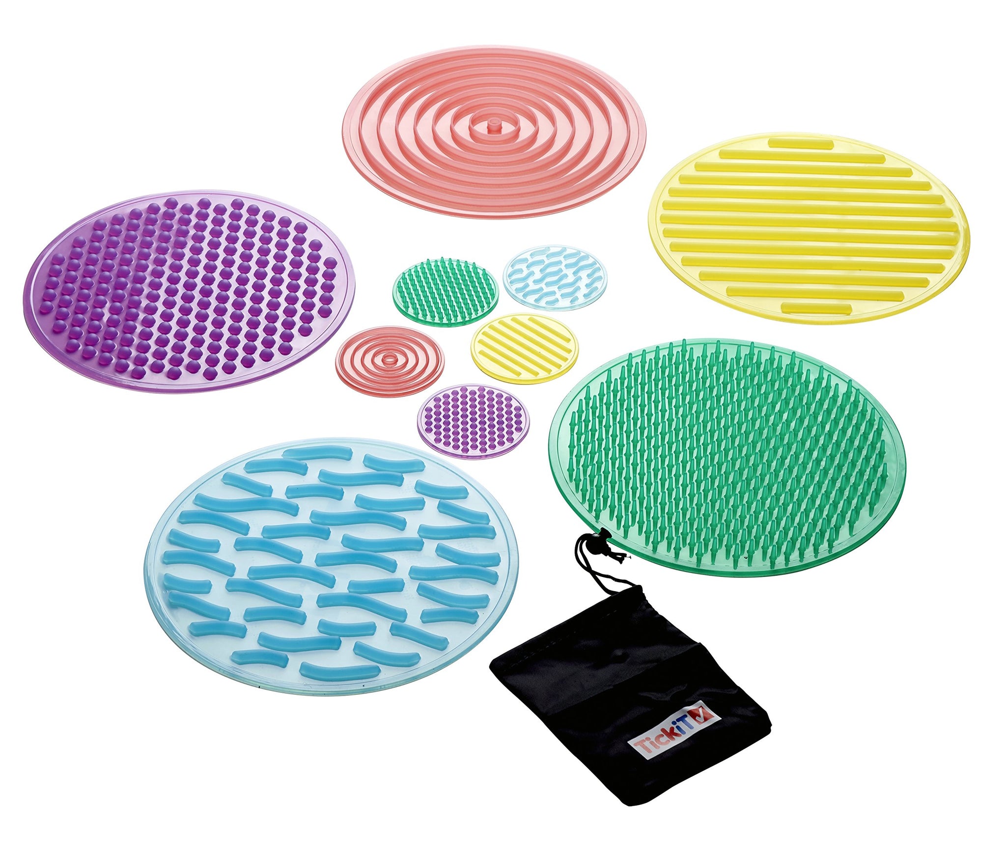 TickiT Silishapes Sensory Circles - in Home Learning Toy for Calming Sensory Play - Set of 10 - Assists Autistic Toddlers & Chil