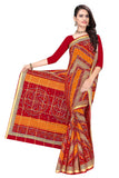 Tamaira Fashion Womens Pure Cotton Bandhani Saree Without Blouse Piece(2439_Red)