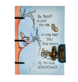 The Vintage Journal Motivational Qutoes Diary With 100% Recycled Cotton Free Handmade Paper 250Gsm PaperBlue