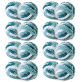 Hombys 8 Pack Giant Chunky Yarn for Crocheting & Knitting, Super Bulky Soft Fluffy Tie Dye Plush Fuzzy Mixed Color Thick Chenill