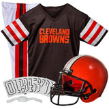 Franklin Sports Cleveland Browns Kids NFL Uniform Set - Youth NFL Team Jersey, Helmet, Pants + Apparel Costume - Official Gear -