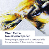 Canson Mix Media Art Book, Heavyweight French Paper, Double Sided Fine And Medium Texture, Side Wire Bound, 138 Pound, 5.5 X 8.5