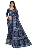 TAMAIRA FASHION Womens Plain Weave Pure Cotton Saree Without Blouse Piece(2476_Navy Blue)