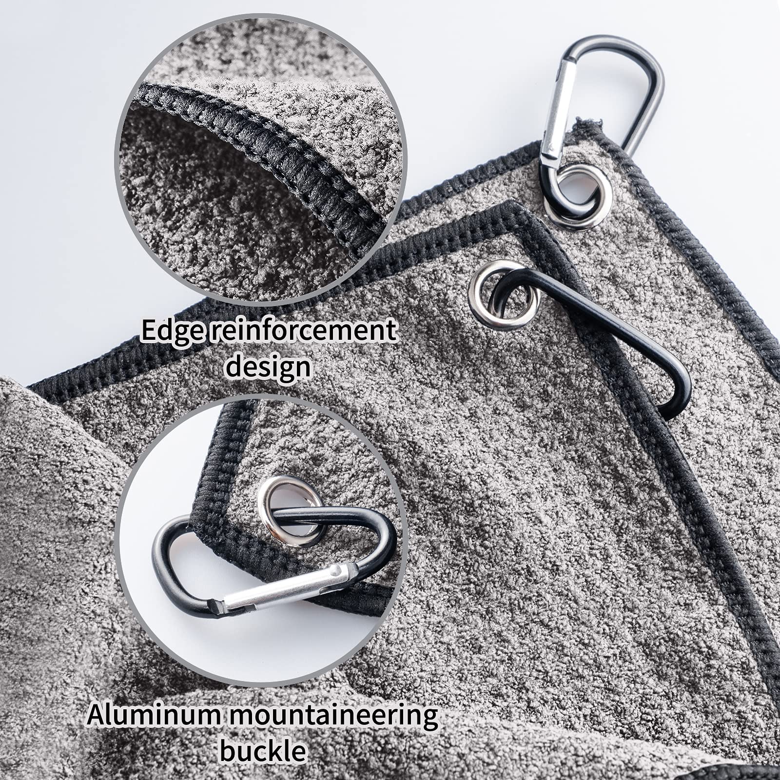 Favritt Golf Towel for Golf Bag with Clip and Accessories Set Golf Cleaning Brush Golf Club Cleaner Golf Gift for Men ,Women, Ch