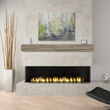 Pearl Mantels 492-72-Weather Acacia Wood Fireplace Mantel Shelf, 72, Weathered Finish