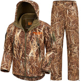 NEW VIEW Camo Hunting Clothes for Men,Quiet Warm Hunting Jacket and Pants,Water Resistant Hunting Suit for Deer Duck Bow Hunt
