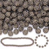 100 Pcs Gray Rhinestone Beads for Jewelry Making, Sparkle Crystal Clay Christmas for Bracelet Baseball Necklace Earring Crafting