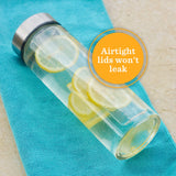 Juice Bottles - 4 Pack Wide Mouth Glass Bottles with Lids - for Juicing, Smoothies, Infused Water, Beverage Storage - 16oz, BPA