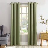 Sun Zero Easton Energy Saving Blackout Grommet Curtain Panel 40 x 95 Sage Green-New