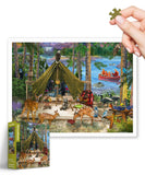 PieceRelax Plastic Jigsaw Puzzles for Adults 1200 Pieces - Bigelow Illustrations - Friends and Family Most Satisfying Table Game