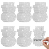 100 Pieces Snowflake Cutouts 4 Inch Christmas Winter Decorations Glitter Snowflake Classroom Cutouts with Glue Point, 5 Colors(S