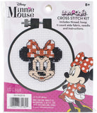 Dimensions Minnie Mouse Counted Cross Stitch Kit for Beginners, 11 Count White Aida, 3D