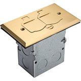 ENERLITES Flip Lid Cover Floor Box kit, 5 x 2.87 1Gang Cover, 20A TamperWeather Resistant Receptacle Outlets, Watertight