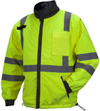 Pyramex RJR3410XL RJR34 Series Jackets HiVis Lime Windbreaker Size Extra Large