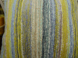 Plutus Brands Pb11160-2424-Dp Spoft Strie Cornflower Handmade Throw Pillow, 24 X 24, Blue/Mustard/Lavender
