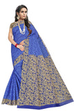 TAMAIRA FASHION Womens Plain Weave Pure Cotton Saree Without Blouse Piece(AB16_Blue)