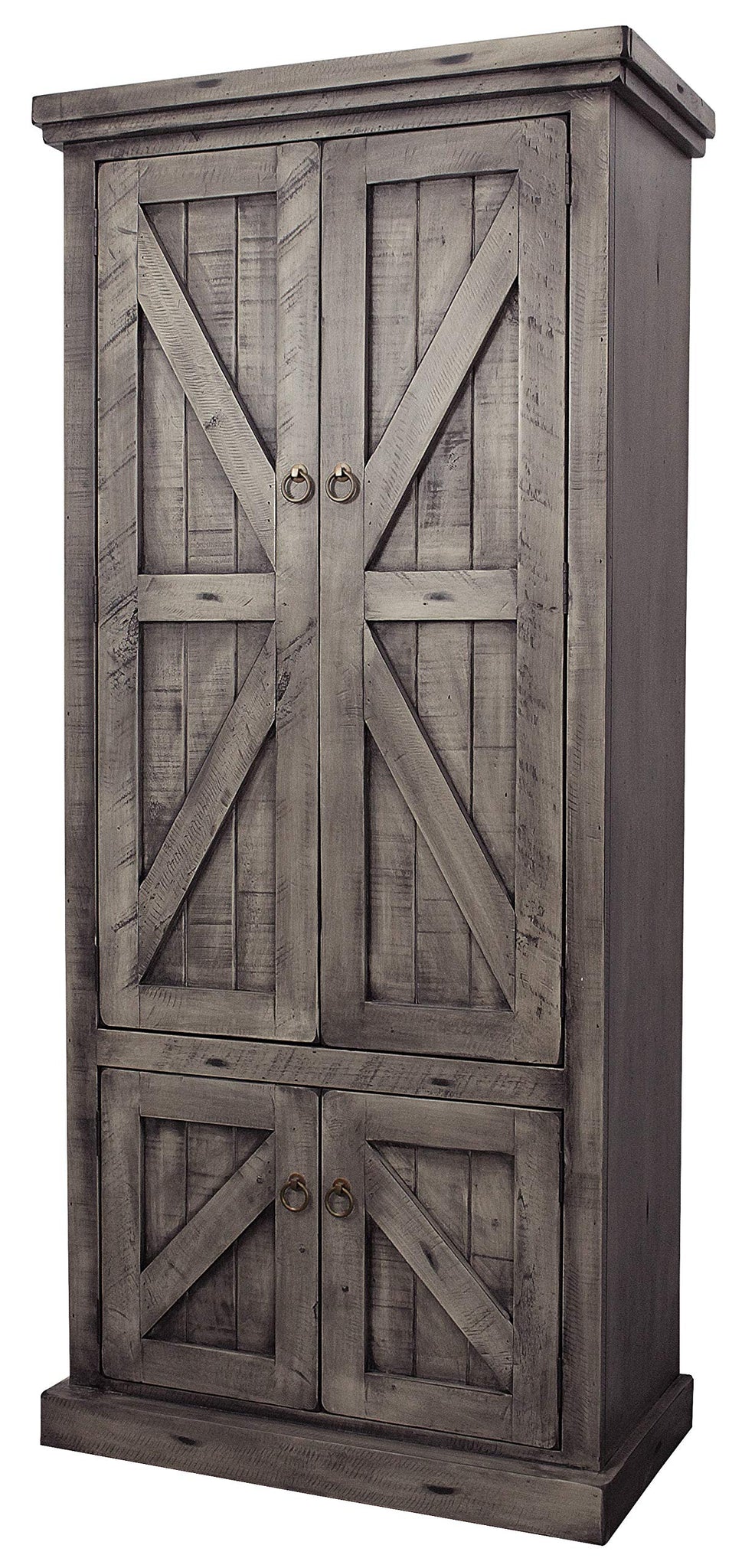 American Heartland Mfg. Double Door Pantry, Rustic Barnwood