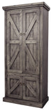 American Heartland Mfg. Double Door Pantry, Rustic Barnwood