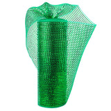 HUIHUANG Emerald Green Deco Mesh 10 inch Deluxe Wide Foil Green Mesh Ribbon for St. Patrick's Wreaths Making Supplies, Spring Wr