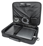 MANHATTAN 15.6Inch Laptop Shoulder Bag Carrying Case Slim Briefcase Style, Full Clamshell Opening, Padded Compartments Comp