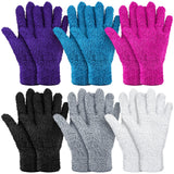Bencailor 6 Pairs Microfiber Dusting Gloves, Dusting Cleaning Gloves Microfiber Gloves for Plants House Blinds Car Dust Mitt (Br