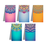 woopme Mandala Pattern Magnetic Bookmark for Boys Girls Kids Students Books Lovers Readers Gift Magnetic Page Clips Folding 5 PC