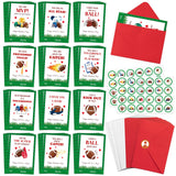 TICIAGA 144pcs Valentines Day Football Greeting Cards with Envelop and Stickers for Kids, 4 x 6 IN Sport Theme Exchange Gift Car