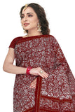 Tamaira Fashion Womens Plain Weave Pure Cotton Saree Without Blouse Piece(1654_Maroon)