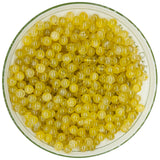 WHNKFB 6mm 100PCS Natural Golden Rutilated Quartz Round Beads, High Clarity Loose Crystal Beads for Jewelry Making Craft - 6mm 8