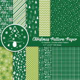 Morcheiong 55 Sheets Merry Christmas Pattern Paper Set Decorative Paper for Card Making Scrapbook Photo Album Decor, 10 Designs