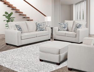American Furniture Classics Relay Mist Sleeper With Two Throw Pillows Sofas, Soft Washed Cream Tweed