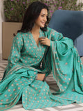 Libas Womens Printed Silk Blend Straight Kurta With Palazzos And Dupatta Blue Xl 36981