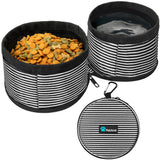 PetAmi Collapsible Dog Food Water Bowls, 2 Travel Bowls Kit, Portable Pet Dish No Spill, Foldable Lightweight BPA Free Leakproof