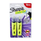 SHARPIE Clear View Chisel Tip Highlighters, Yellow (1897843)