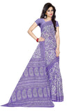 Tamaira Fashion Womens Plain Cotton Saree (Ab18_Purple, Purple)