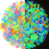 GMMA Glow in The Dark Pony Beads Bulk for Bracelet 9 Color 1000 Pcs Plastic Beads for Jewelry Making Friendship Bracelet Making 