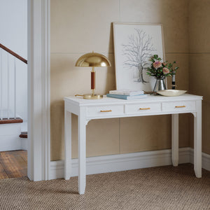 Jofran Inc. Gramercy Chevron Mid-Century Modern Three Drawer Usb Charging Desk