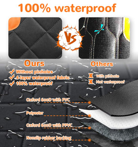 URPOWER 6 in 1 Convertible Dog Car Seat Cover for Back Seat 60/40 Split Dog Seat Cover 100% Waterproof Dog Hammock for Car Nonsl