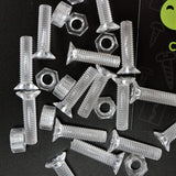 50 x Crosshead Countersunk Screws Nuts and bolts, Transparent Clear Plastic Acrylic, M5 x 20mm Acrylic Plastic Screws, M5 x 20