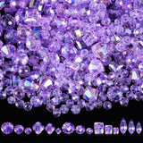 Kigeli 1280 Pcs Glass Beads Bulk Assorted Crystal Beads for Jewelry Making Faceted Teardrop Rondelle Briolette for DIY Crafts Ne