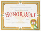 HAYES SCHOOL PUBLISHING Honor Roll Certificate, 81/2 X 11 in, Paper, Pack of 30, Blue Ink, 0.5 mm Micro Tip