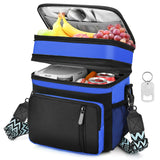 LOKASS Lunch Box for Women/Men-16L-Insulated Lunch Bag, Expandable Double-layer Leakproof Cooler Bag with Upgrade Adjustable Sho