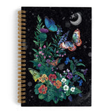 Qlmx Moody Butterfly Spiral Notebook, Witchy Butterfly Journal, Butterfly Notebook, Gothic Floral Notebooks For School Work, Dar
