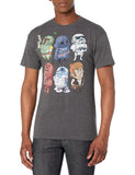 STAR WARS mens Doodles Graphic Tshirt T Shirt, Charcoal Heather, 5XLarge US