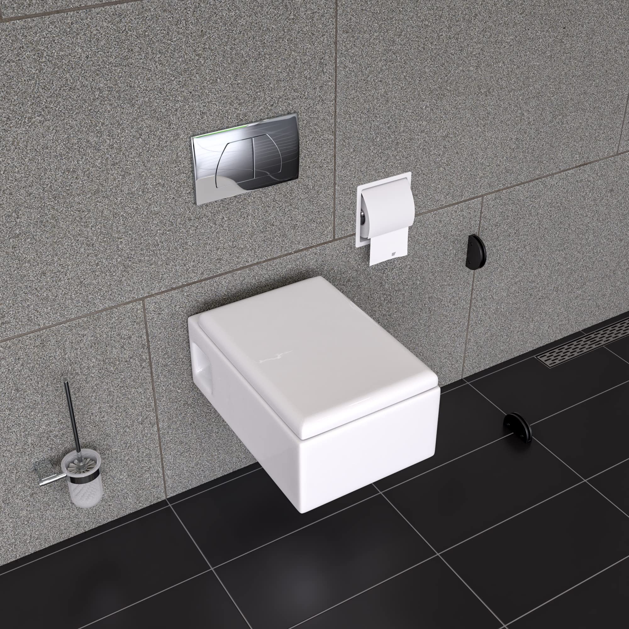 Alfi Brand Abtpc77-W Toilet Paper Holder, White Matte
