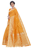 Glory Sarees Womens Kanchipuram Style Art Silk Saree With Blouse Piece (Kara115_Mustard)