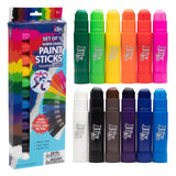 Tempera Paint Sticks 12 Pack - Pastel Washable Color Sticks for Kids & Adults - Mess Free, Non-Toxic & Quick Dry Solid Tempera P