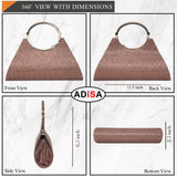 Adisa Cl005 Formal Women Girls Clutch (Copper),Copper,,B075BHGCH8