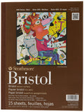 Strathmore 4753, 400 Series Bristol, 2Ply Vellum, 9x12 Tape Bound, 15 Sheets , White
