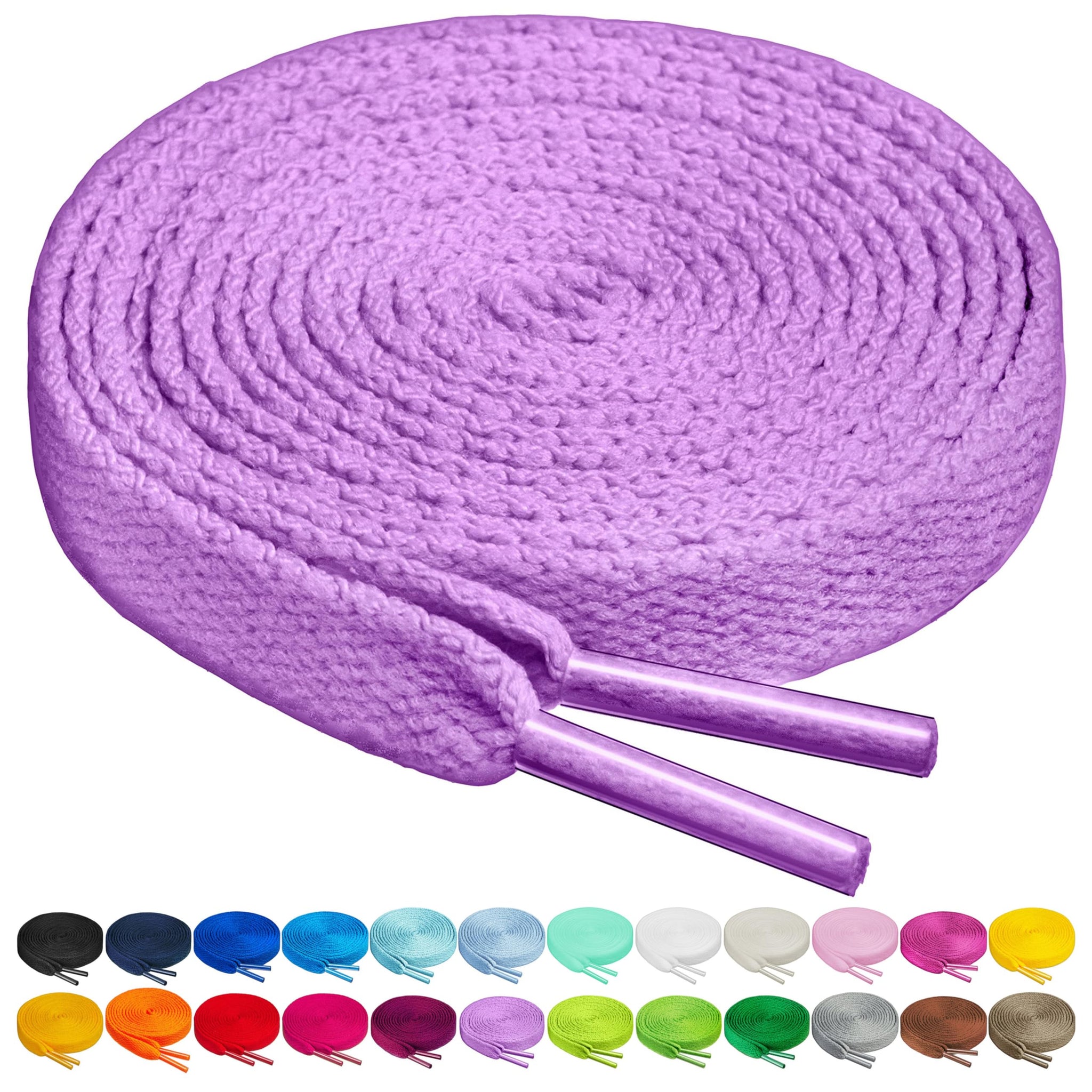 Birch Shoelaces in 27 Colors Flat 5/16 Shoe Laces in 4 Different Lengths (29.5 (75cm), Lavender)